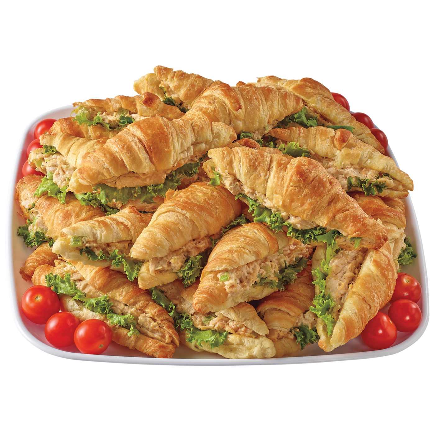 H-E-B Deli Large Party Tray - Rotisserie Chicken Salad Croissant Sandwiches; image 1 of 2