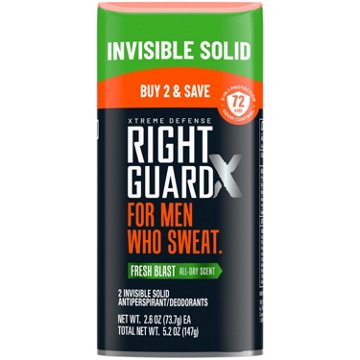 Right Guard Xtreme Defense Antiperspirant Deodorant Stick - Fresh Blast, 2 pk