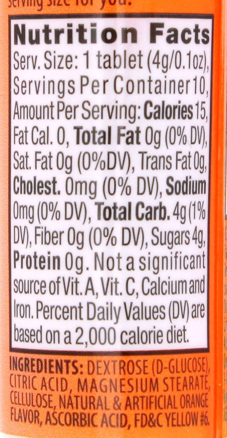 Dex 4 Orange Fast Acting Glucose Tablets; image 2 of 2