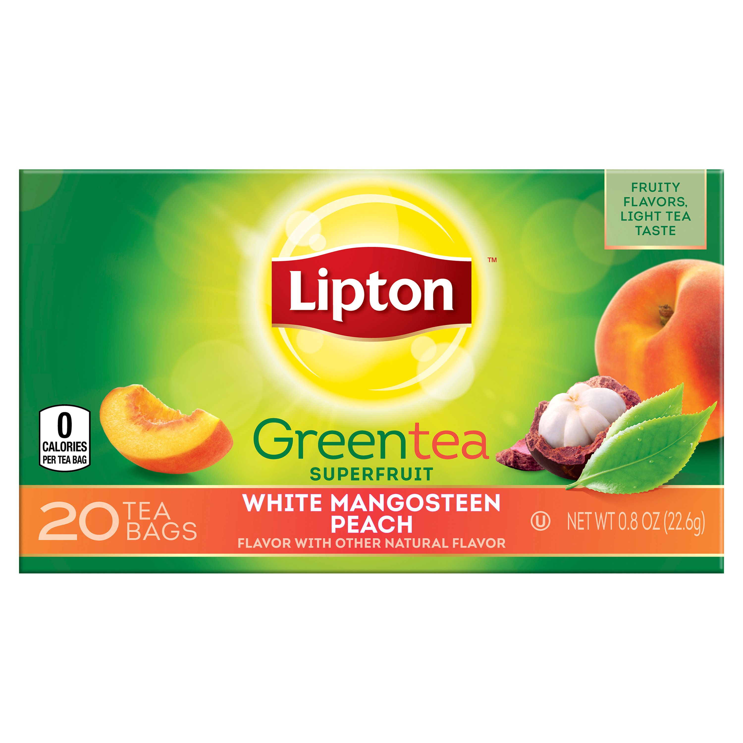 Lipton Green Tea Bags White Mangosteen Peach
