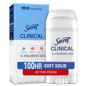 Secret Clinical Strength Soft Solid Antiperspirant And Deodorant, Active Fresh