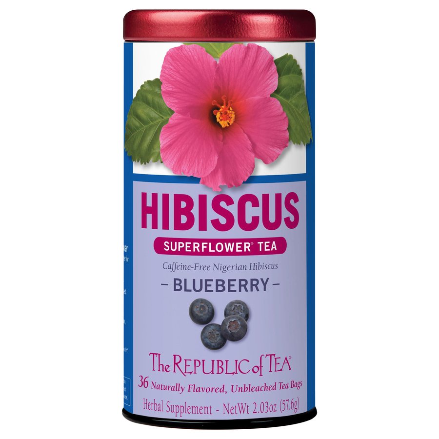 The Republic of Tea Superflower Hibiscus Blueberry CaffeineFree Tea