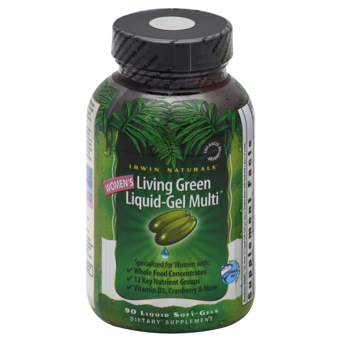 Irwin Naturals Women's Living Green Liquid GelMulti Liquid Soft Gels