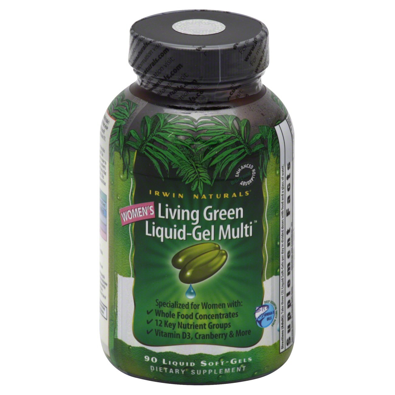 Irwin Naturals Women S Living Green Liquid Gel Multi Liquid Soft Gels   001392136 1