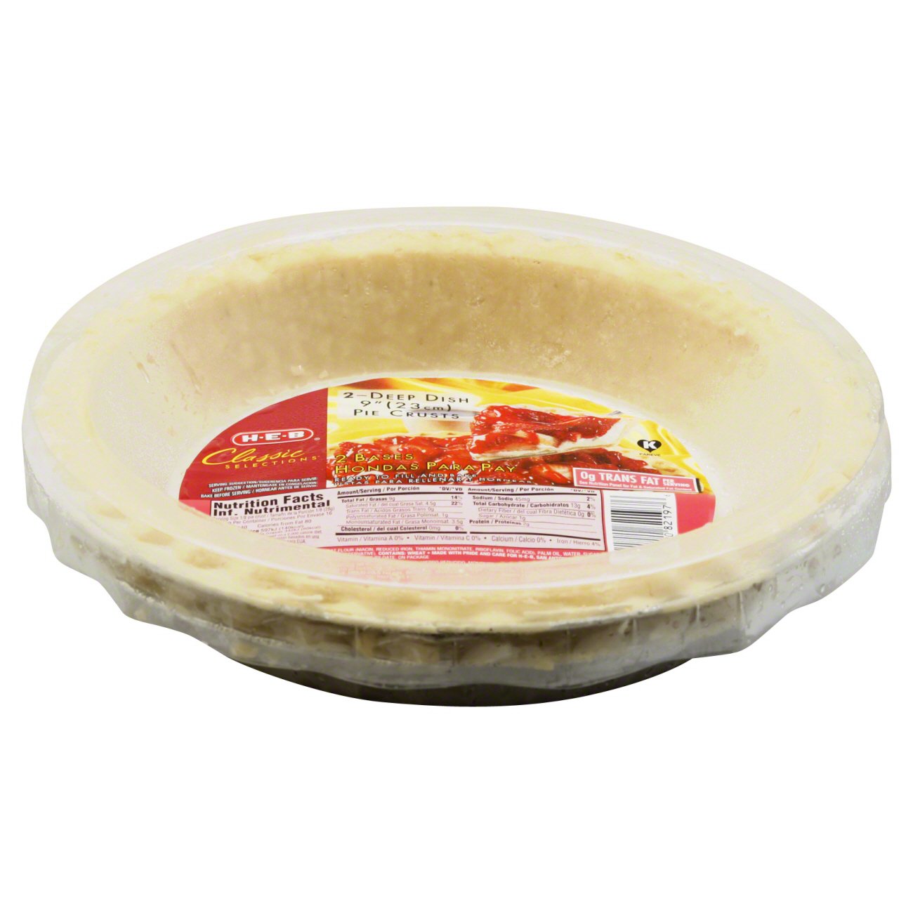 H-E-B Classic Selections Deep Dish 9 Inch Pie Crusts - Shop Desserts ...