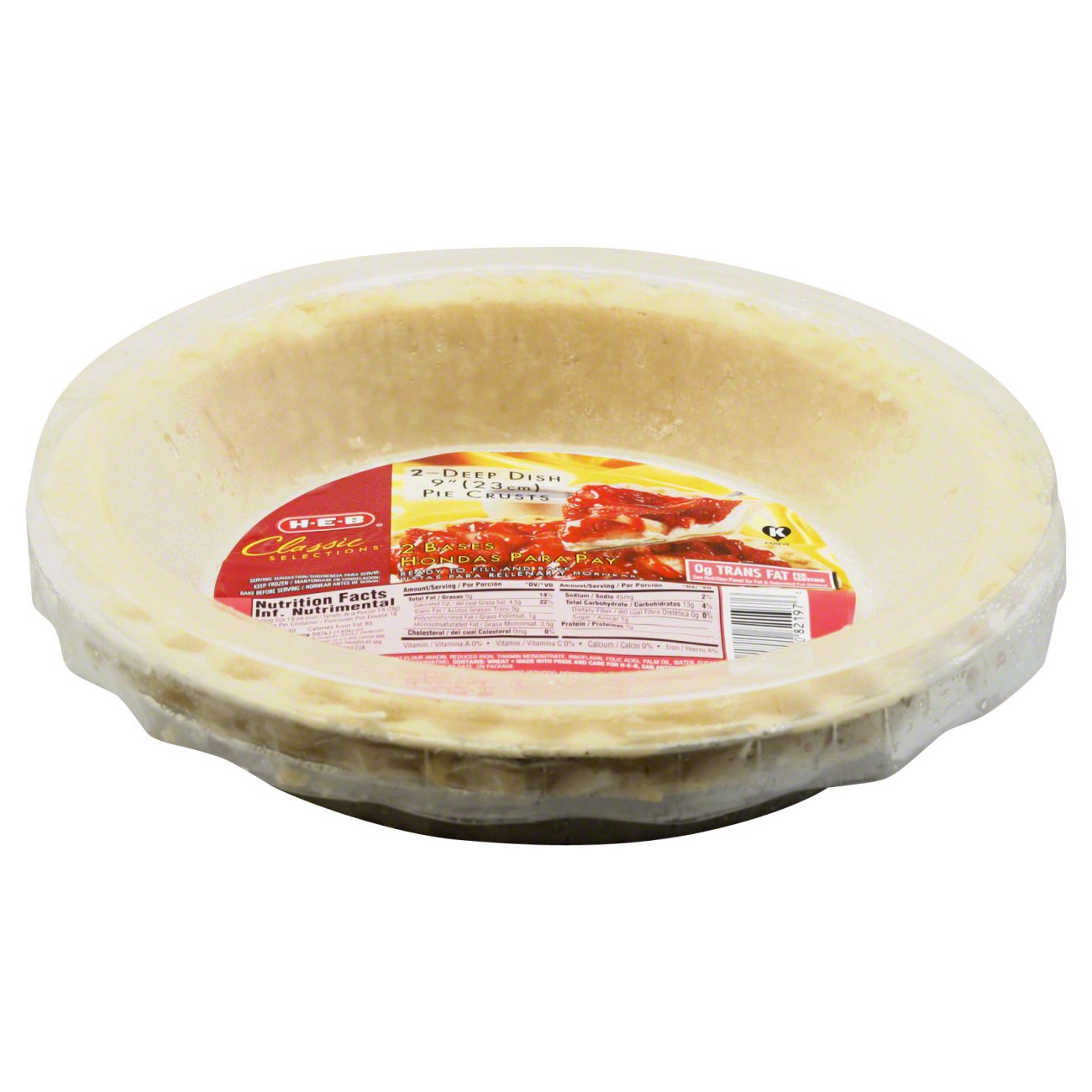 HEB Classic Selections Deep Dish 9 Inch Pie Crusts Shop Desserts