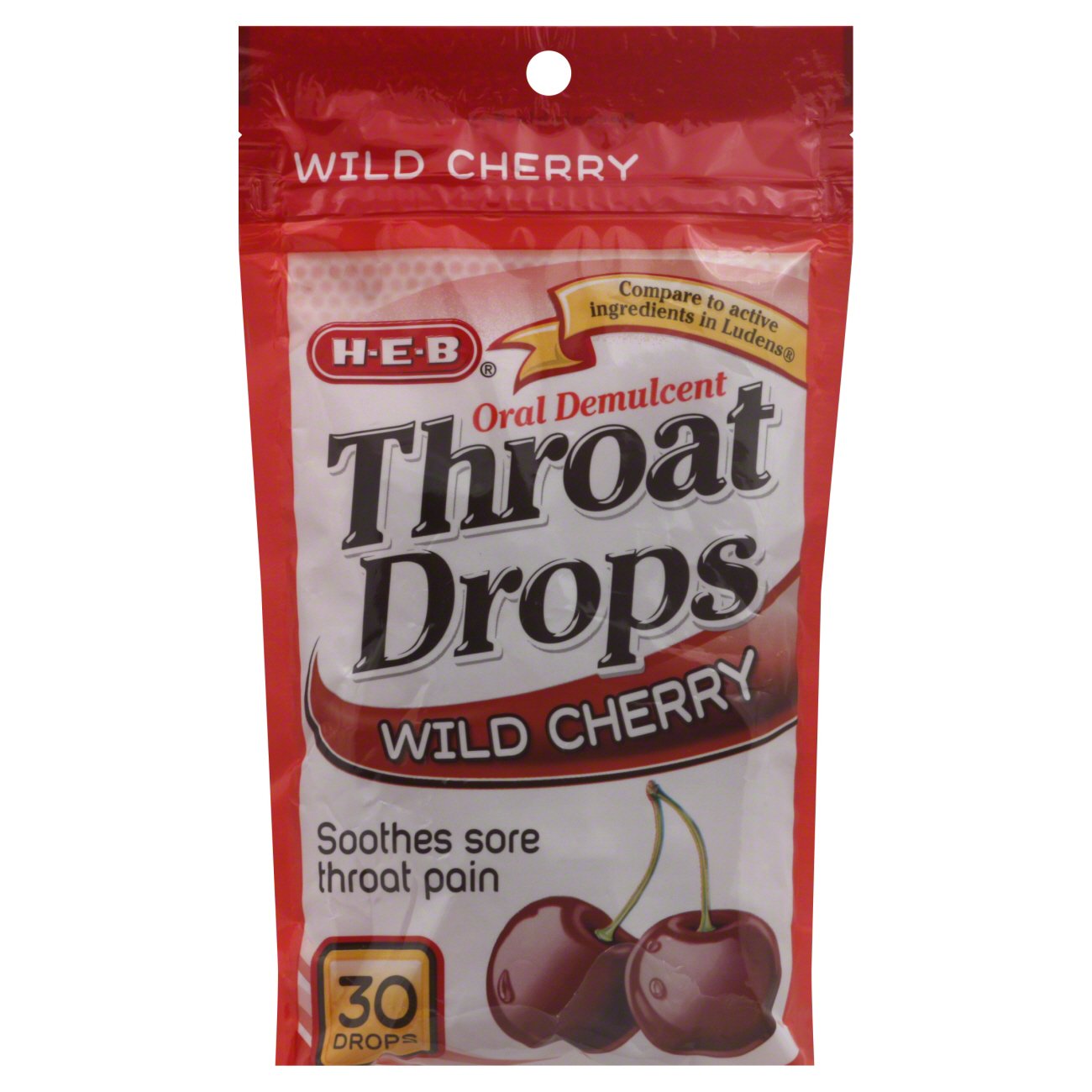 HEB Throat Drops Wild Cherry Shop Cough, Cold & Flu at HEB