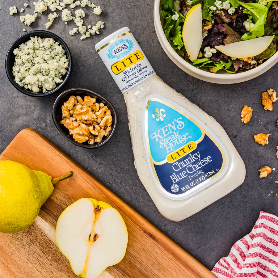 Ken's Steak House Lite Chunky Blue Cheese Dressing - Shop Salad dressings  at H-E-B