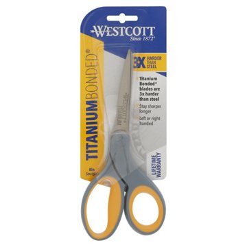 Westcott Titanium Straight Scissors, 8"