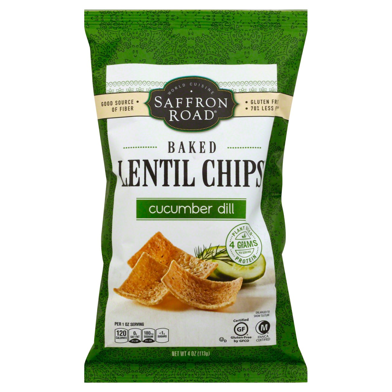 Saffron Road Baked Cucumber Dill Lentil Chips Shop Chips at HEB