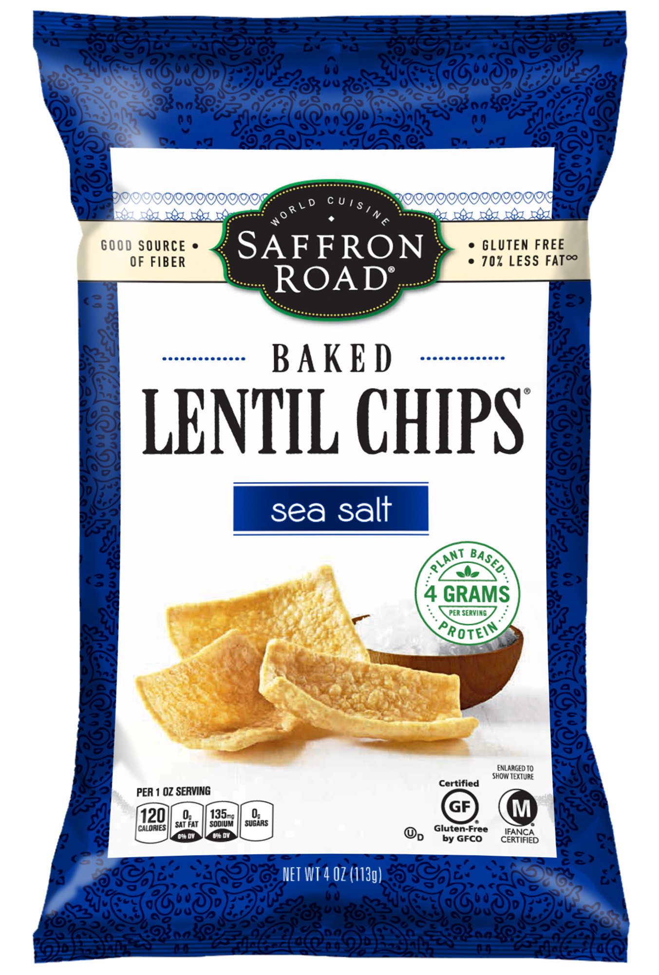 Saffron Road Baked Sea Salt Lentil Chips Shop Chips at HEB