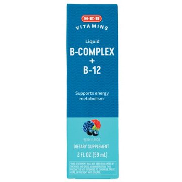 H-E-B Vitamins B-Complex + B-12 Liquid - Berry