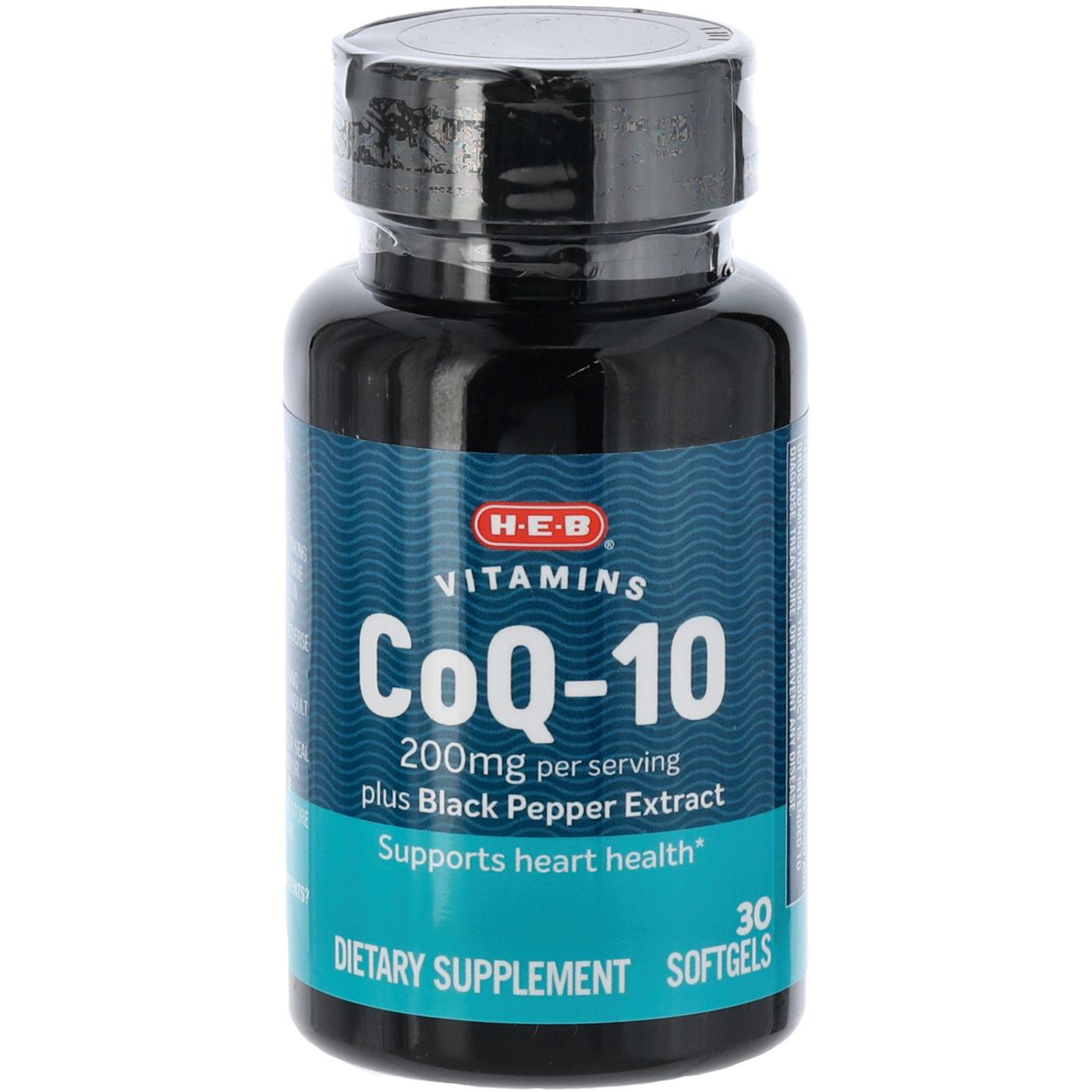 H-E-B Vitamins Extra Strength Co Q-10 200 mg Softgels; image 1 of 2