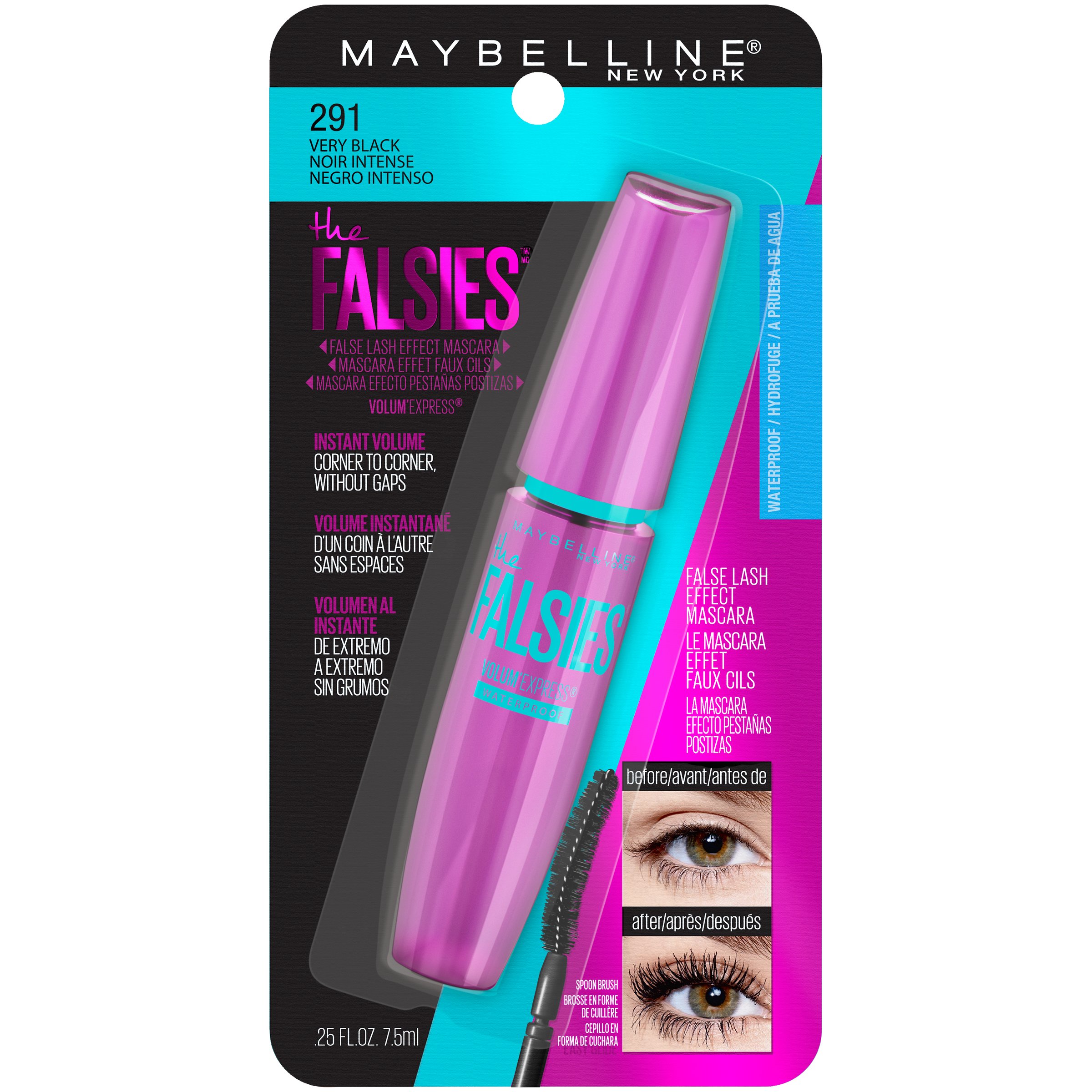 Maybelline The Falsies Waterproof Mascara, Very Black - Shop Makeup at H-E-B