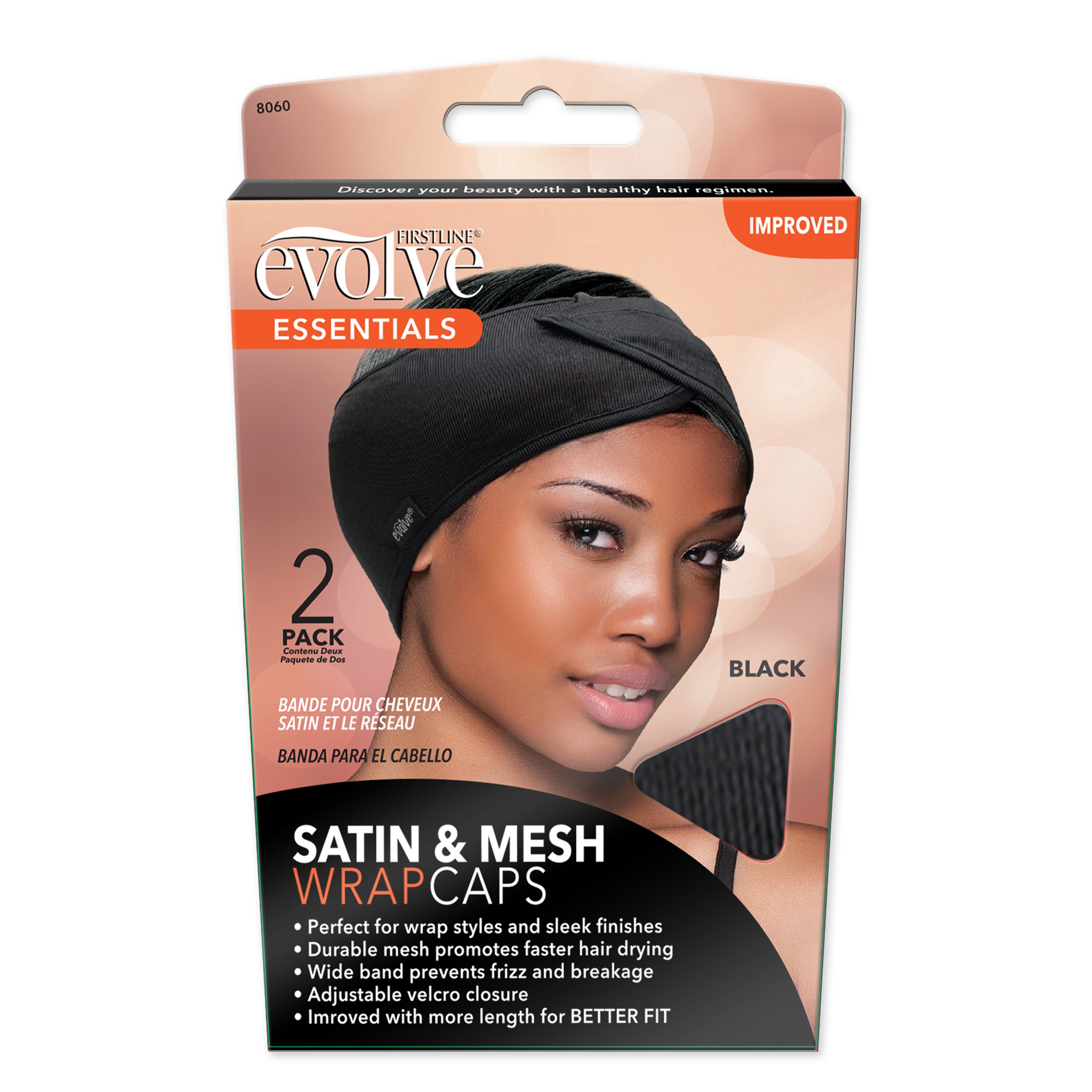 Evolve Black Wrap Cap Shop Hair Accessories at HEB