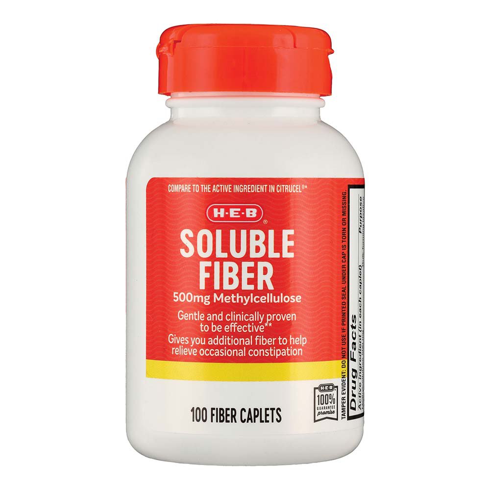 HEB Fiber Therapy 500 Mg Caplets Shop Medicines & Treatments at HEB