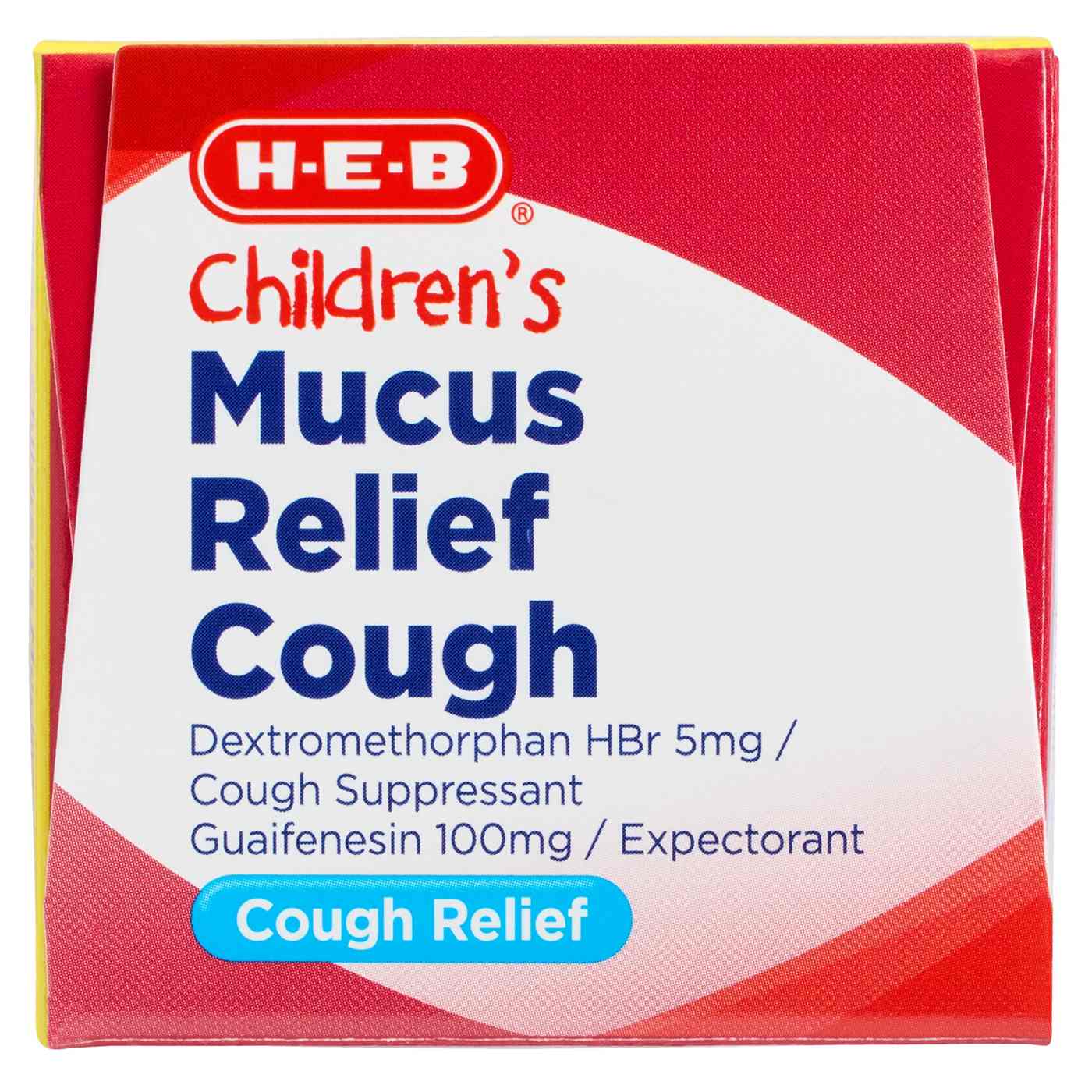 H-E-B Children’s Mucus Relief & Cough Liquid – Cherry Flavor; image 3 of 5