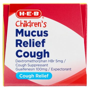 H-E-B Children’s Mucus Relief & Cough Liquid – Cherry Flavor, 4 oz