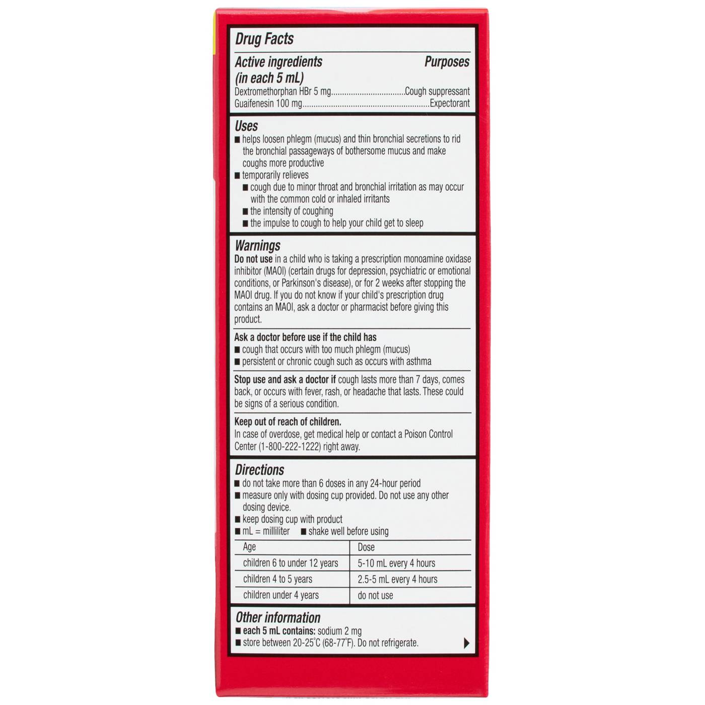 H-E-B Children’s Mucus Relief & Cough Liquid – Cherry Flavor; image 5 of 5