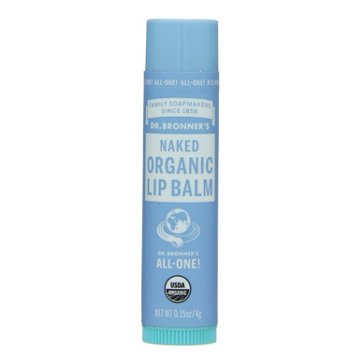 Dr. Bronner's Naked Organic Lip Balm, .15 oz