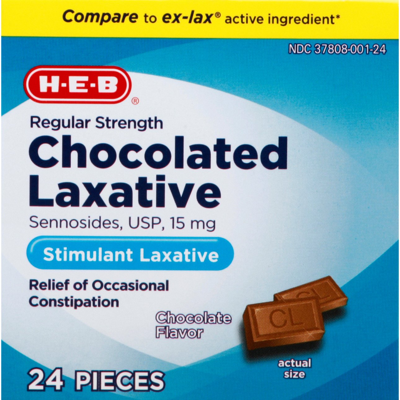 Exlax Regular Strength Chocolated Stimulant Laxative Constipation