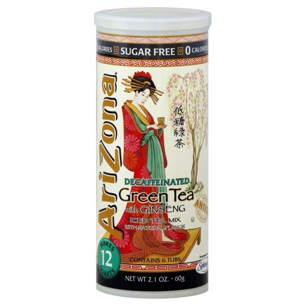 Arizona Decaffeinated Green Tea With Ginseng Iced Tea Mix Shop Mixes