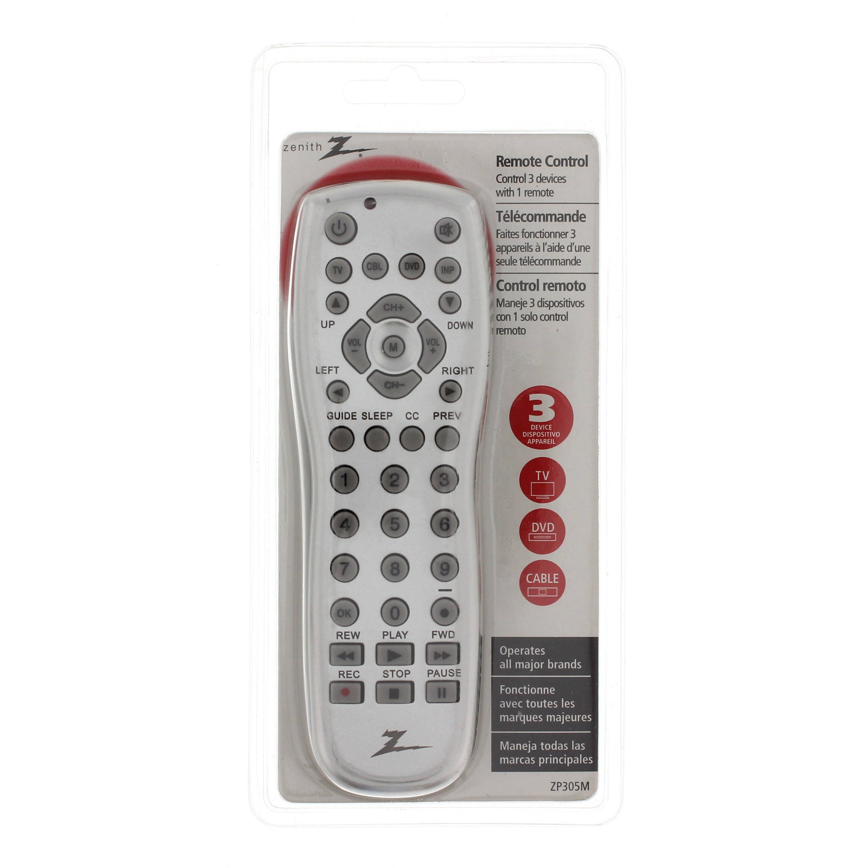 Zenith 3 + 1 Universal Remote Control Shop TV & Video at HEB