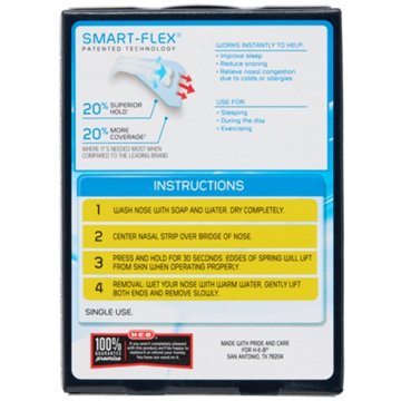 H-E-B Clear Nasal Strips - Large, 30 ct