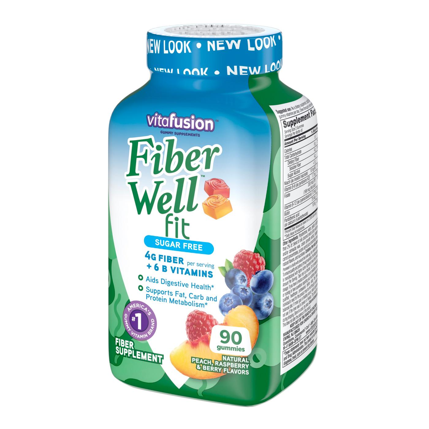 Vitafusion Fiber Well Sugar Free Weight Management Gummies - Peach, Raspberry, & Berry; image 2 of 6