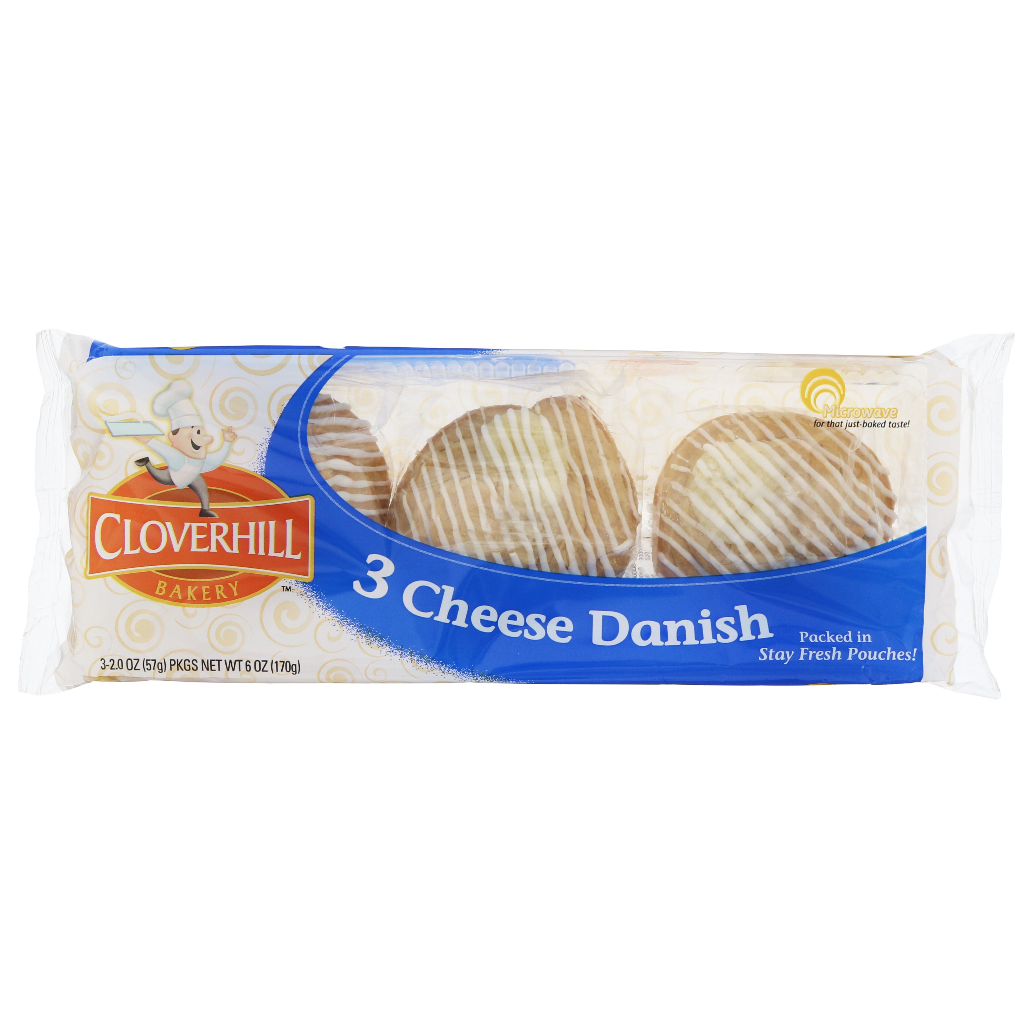 Cloverhill Bakery Cheese Danish 3 pk Shop Snack Cakes at HEB