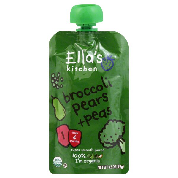 Ella's Kitchen Stage 1 Broccoli Pears & Peas Super Smooth Puree Shop Baby Food at HEB
