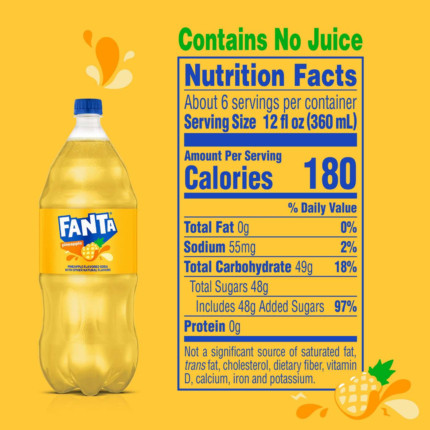 Fanta Pineapple Soda; image 3 of 4