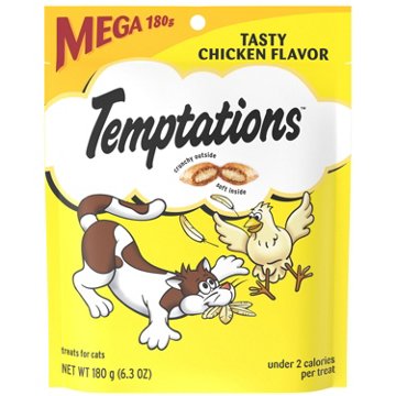 Temptations Classic Crunchy and Soft Cat Treats - Tasty Chicken Flavor, 6.3 oz
