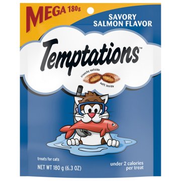 Temptations Classic Crunchy and Soft Cat Treats - Savory Salmon Flavor