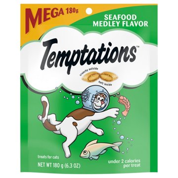 Temptations Classic Crunchy and Soft Cat Treats - Seafood Medley Flavor