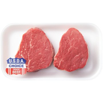 H-E-B Boneless Beef Tenderloin Steaks, Thick Cut - USDA Choice, Avg. 1.11 lbs