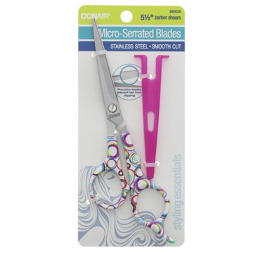 Conair Styling Essentials 5-1/2" Barber Shears - Colors & Designs May Vary, EACH