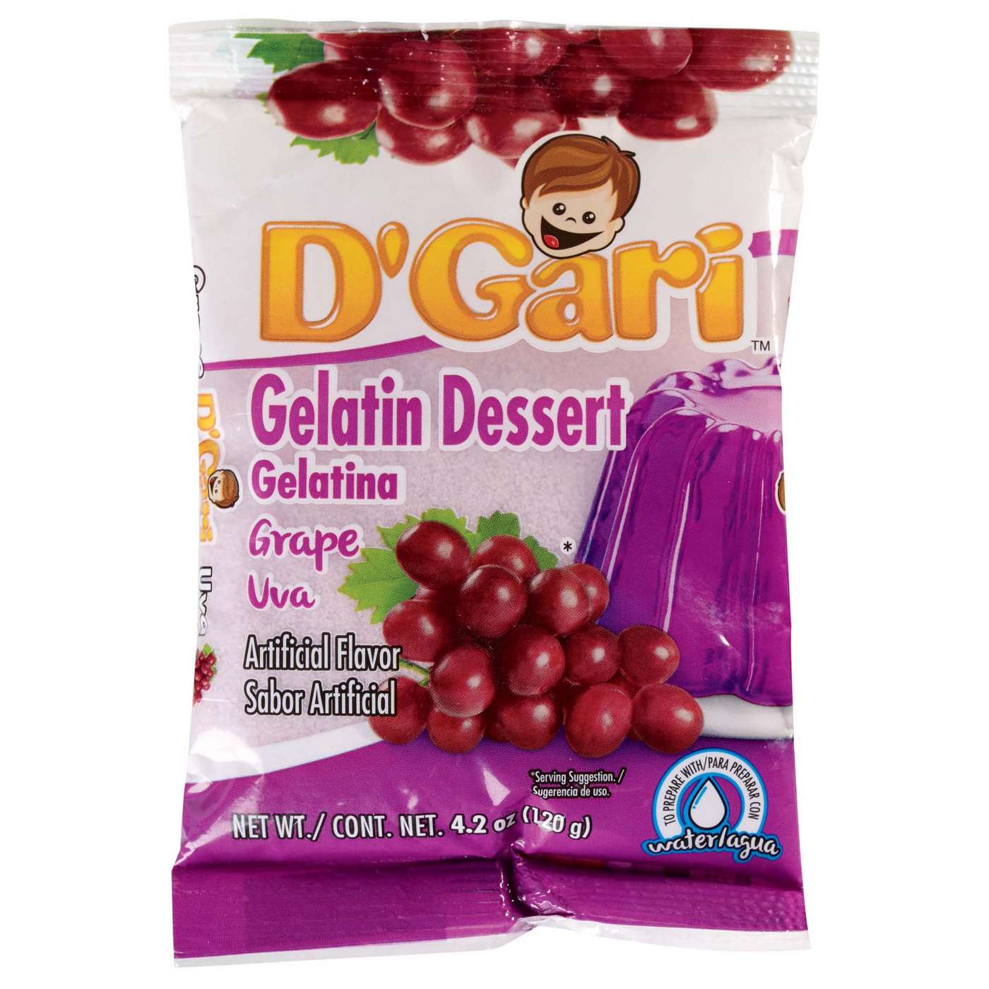 D'Gari Grape Gelatin Dessert Mix; image 1 of 2