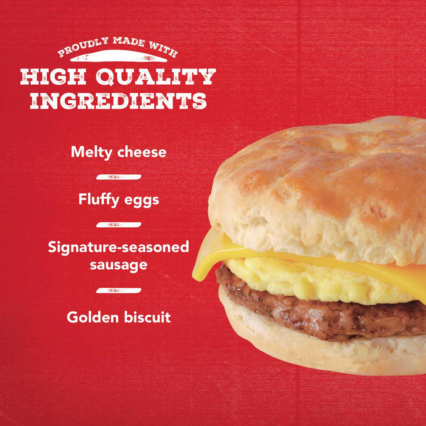 Jimmy Dean Frozen Biscuit Breakfast Sandwich - Sausage, Egg & Cheese; image 4 of 6