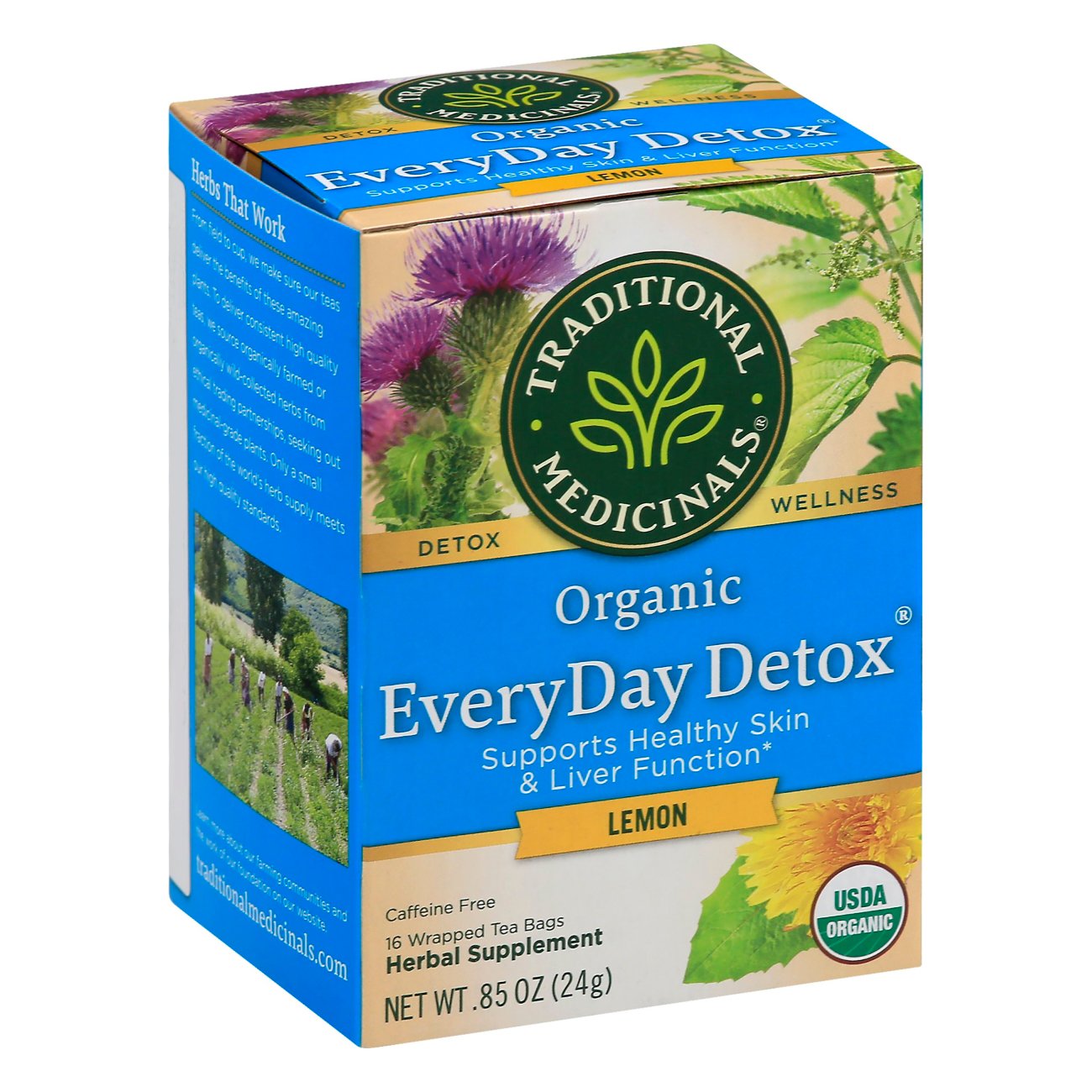 Traditional Medicinals Organic Lemon Everyday Detox Herbal Tea Bags
