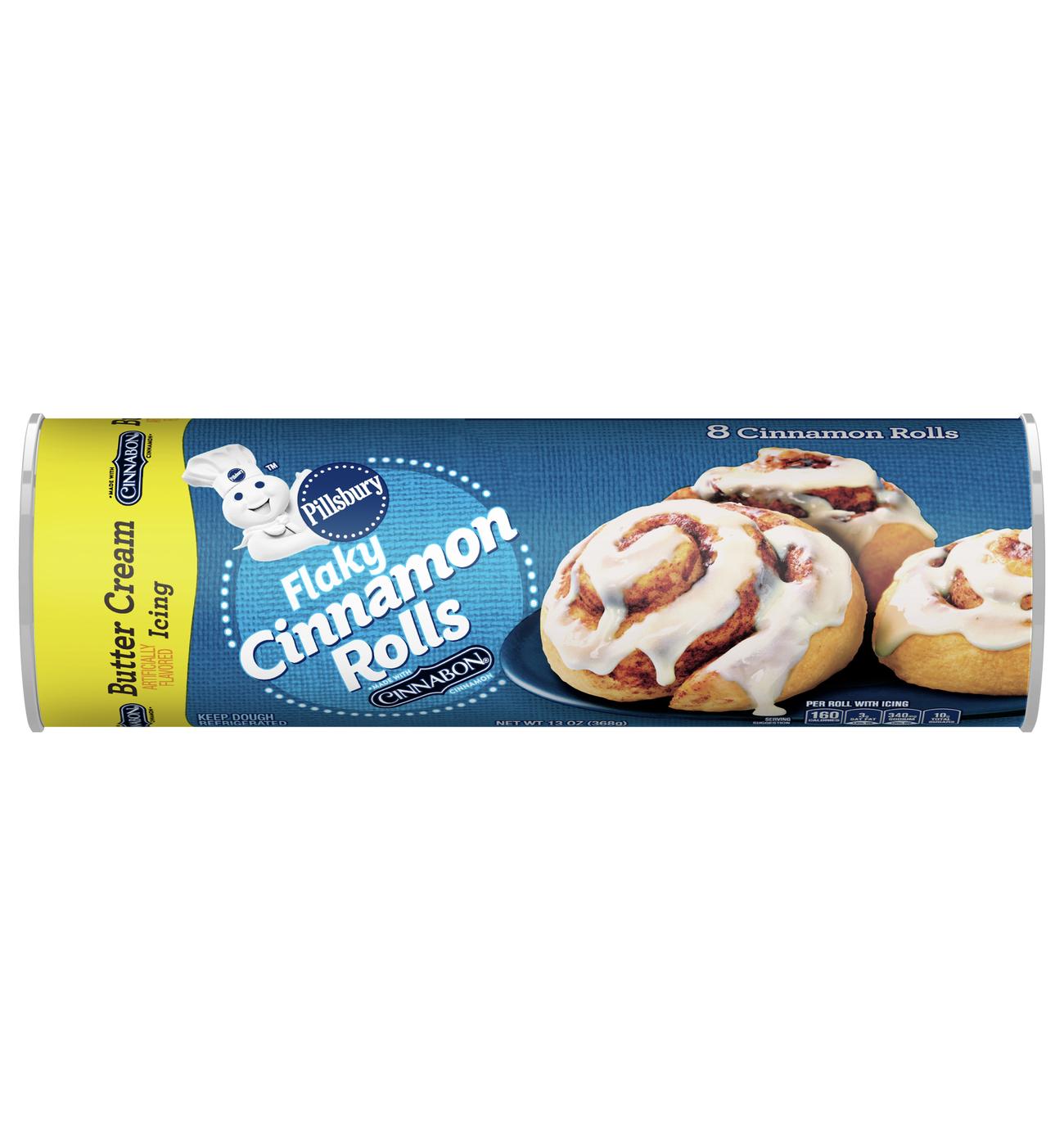 Pillsbury Cinnabon Flaky Cinnamon Rolls with Butter Cream Icing; image 1 of 6