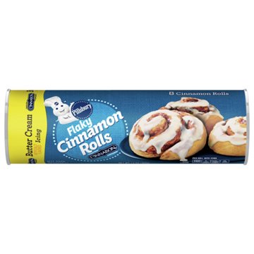 Pillsbury Cinnabon Flaky Cinnamon Rolls with Butter Cream Icing, 8 ct