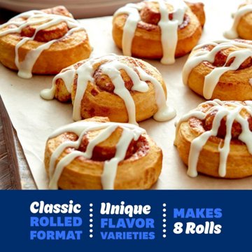 Pillsbury Cinnabon Flaky Cinnamon Rolls with Butter Cream Icing, 8 ct