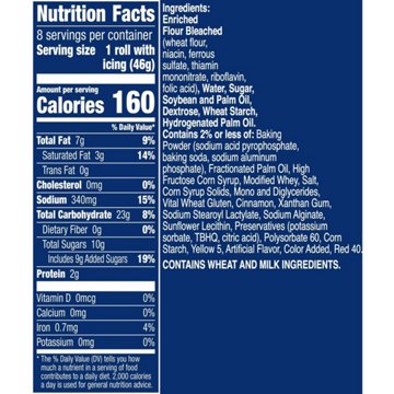 Pillsbury Cinnabon Flaky Cinnamon Rolls with Butter Cream Icing, 8 ct