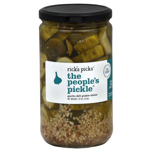 Rick's Picks Garlic Dill Pickle Slices Shop Pickles & Cucumber at HEB