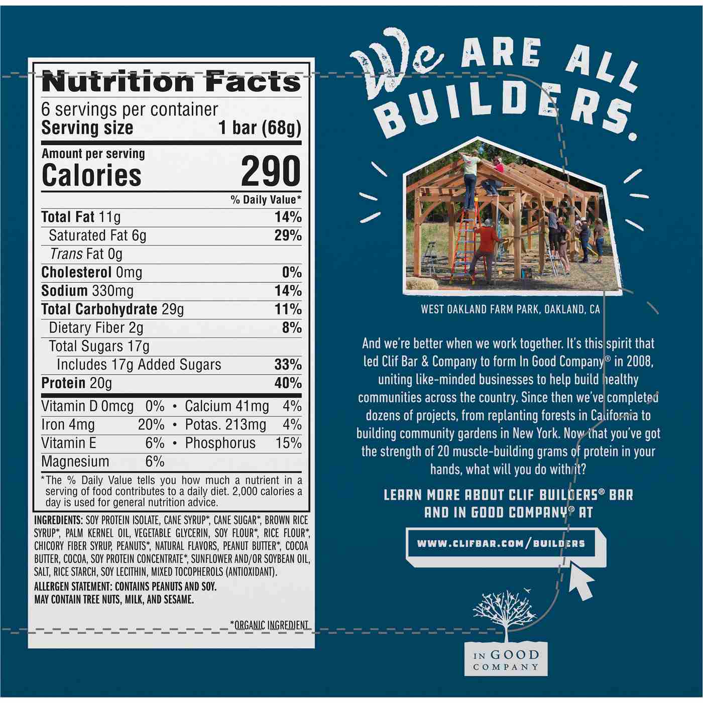 Clif Builders 20g Protein Bars -  Chocolate Peanut Butter; image 5 of 7