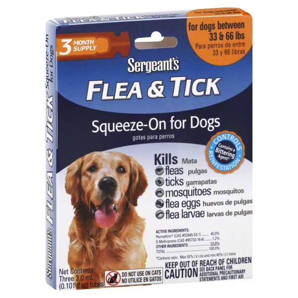 Sergeant's Sergeant's Flea & Tick Squeeze Dog 33LBS Shop Dogs at HEB