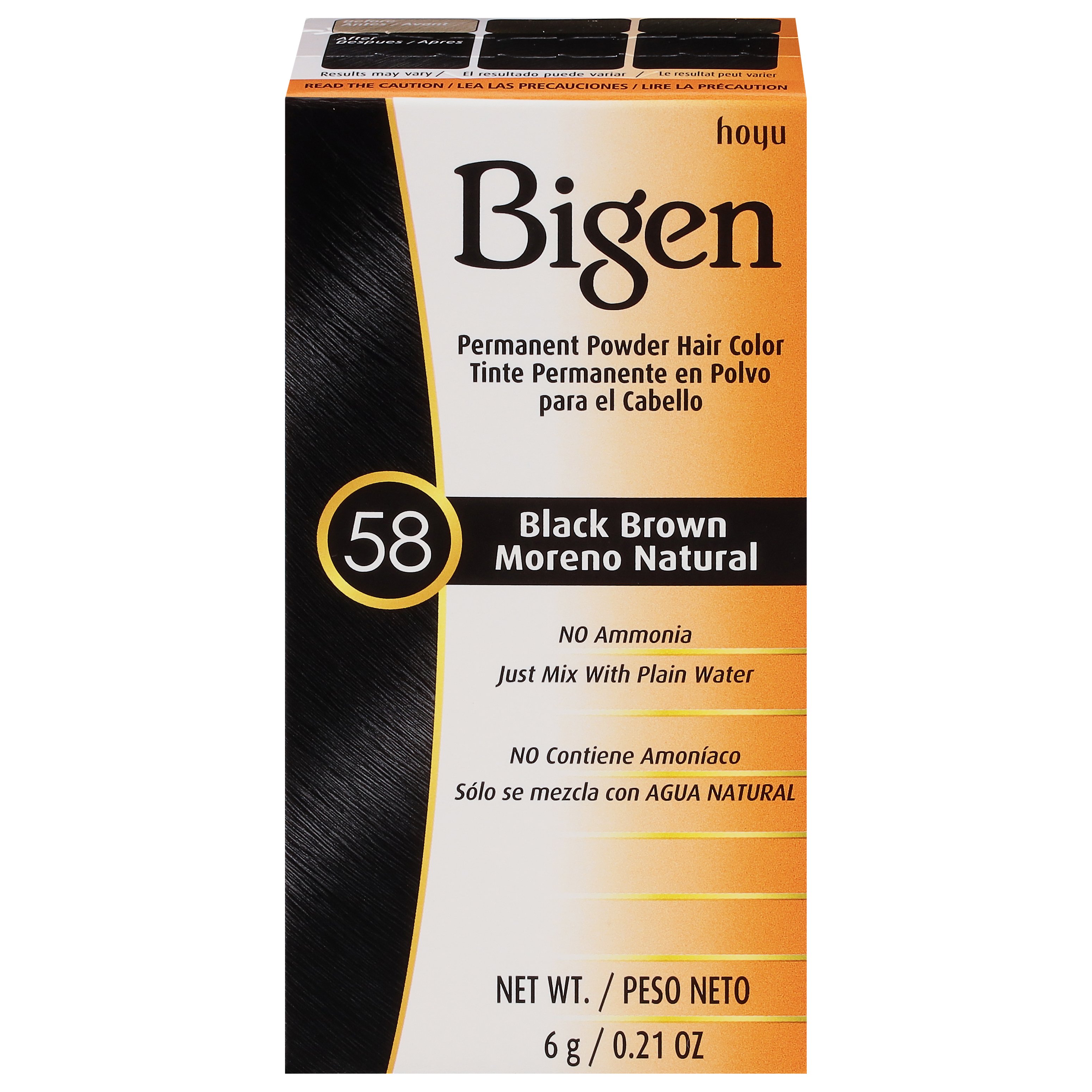 Bigen Black Brown 58 Permanent Powder Hair Color - Shop Hair Care At H-E-B