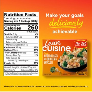 Lean Cuisine 19g Protein Chicken & Broccoli Alfredo Pasta Frozen Meal