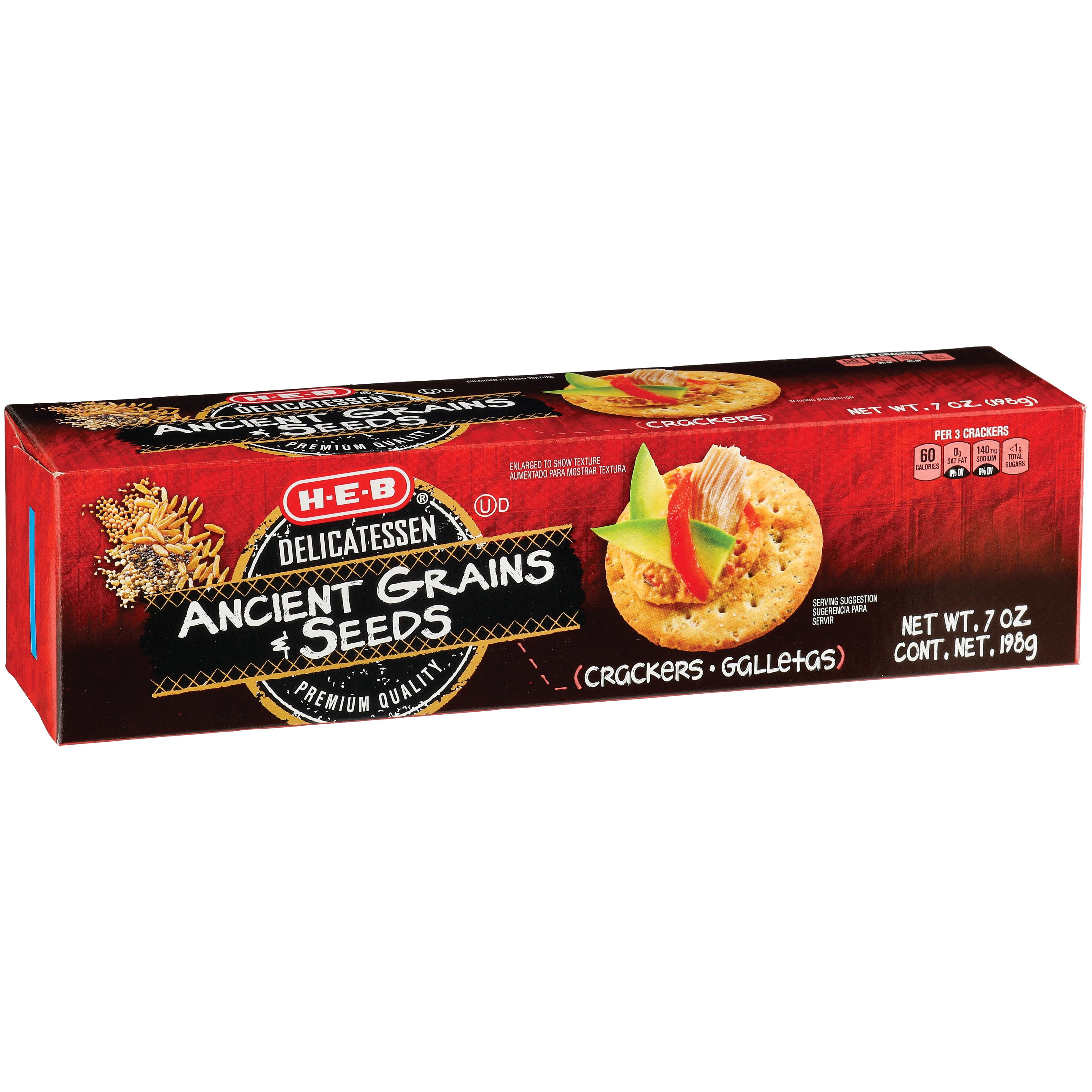 HEB 8 Grains and Seeds Entertainer Crackers Shop Crackers